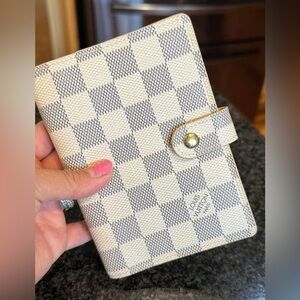 Authentic Louis Vuitton Damier Azure Agenda PM w/LV Agenda Notepad Included!
